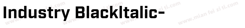 Industry Blackltalic字体转换